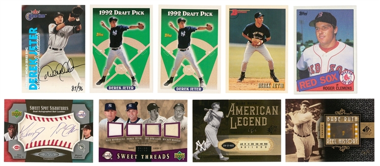 1985-2008 Assorted Brands Baseball Hall of Famers and Stars Collection (9 Different) - Including Two Signed Cards